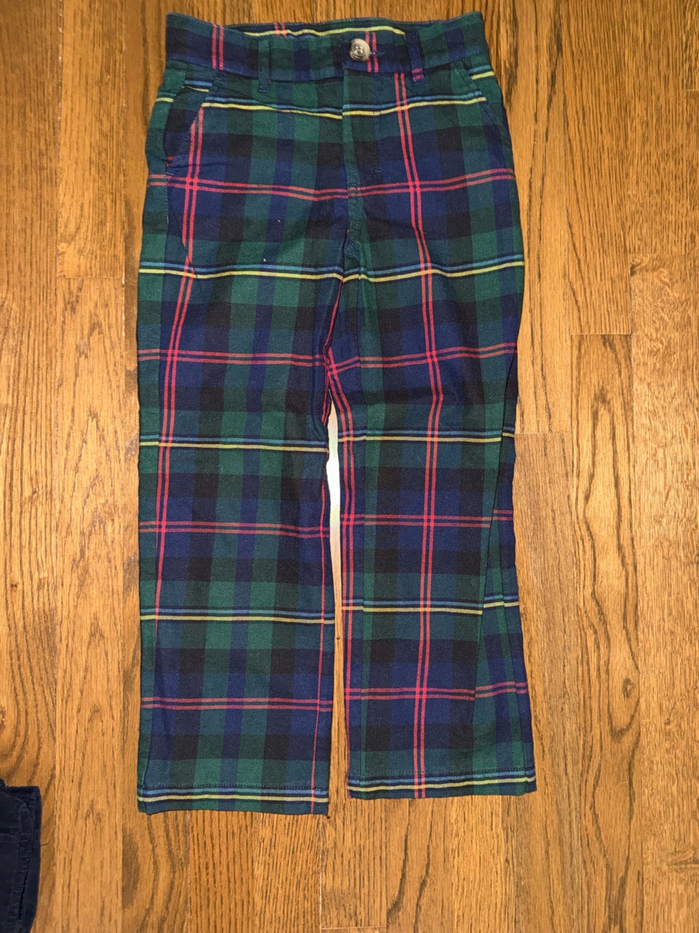 TBBC Beaufort bonnet Christmas Plaid boys pants in Green and Navy red